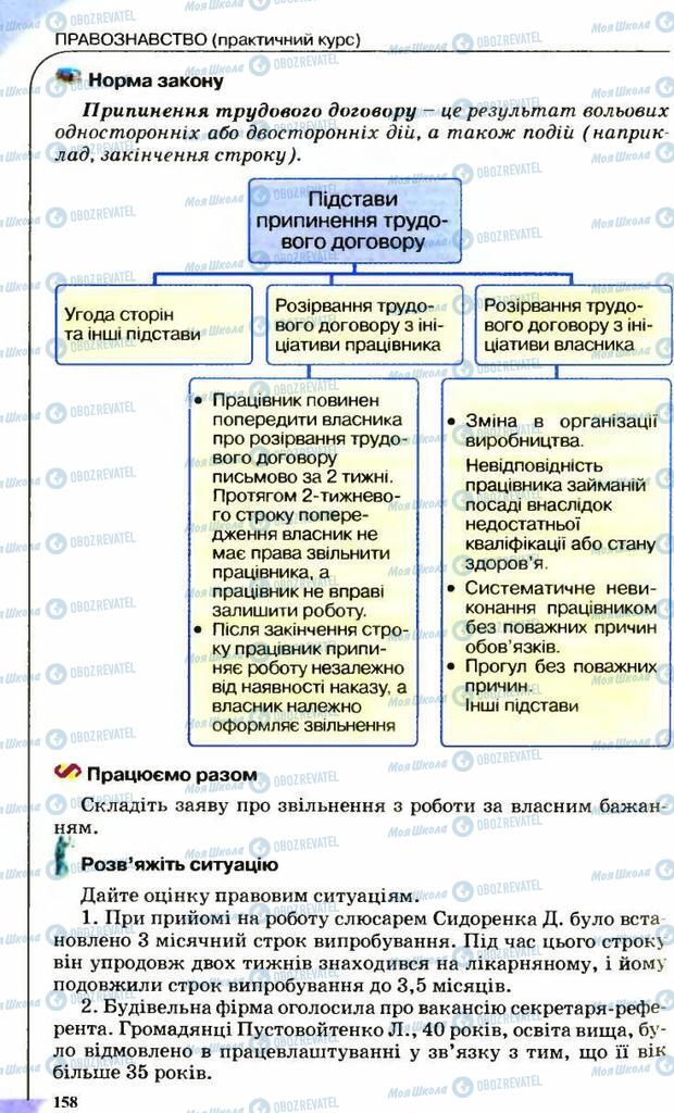 Учебники Правоведение 9 класс страница 158