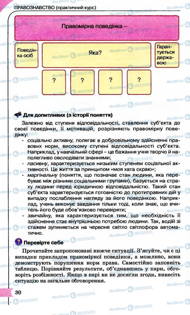 Підручники Правознавство 9 клас сторінка 30