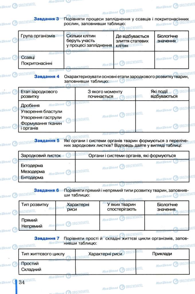 Підручники Біологія 11 клас сторінка 34