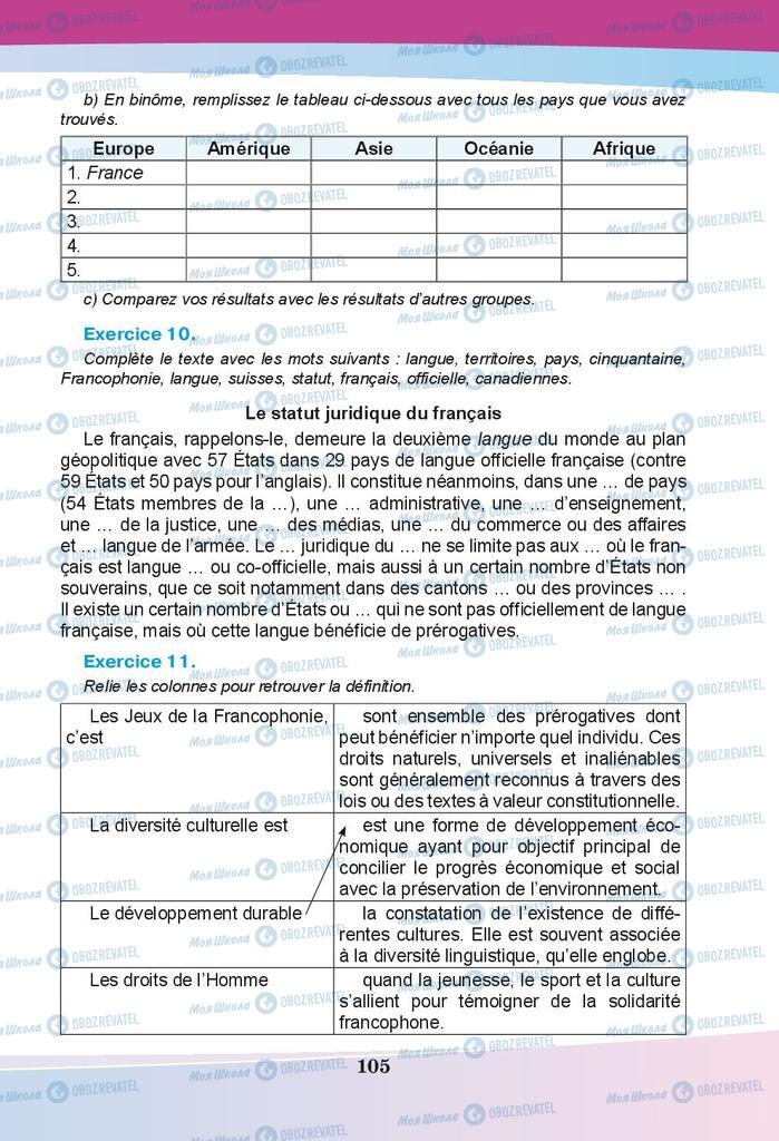 Підручники Французька мова 9 клас сторінка 105