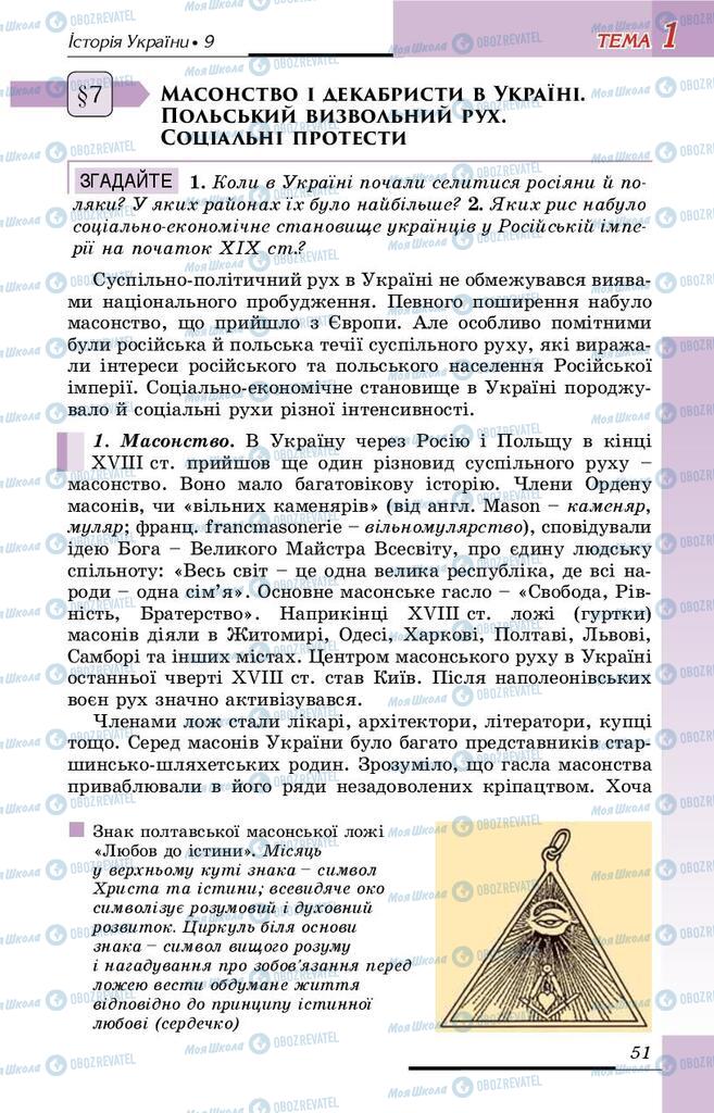 Підручники Історія України 9 клас сторінка 51