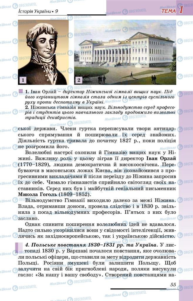 Підручники Історія України 9 клас сторінка 55