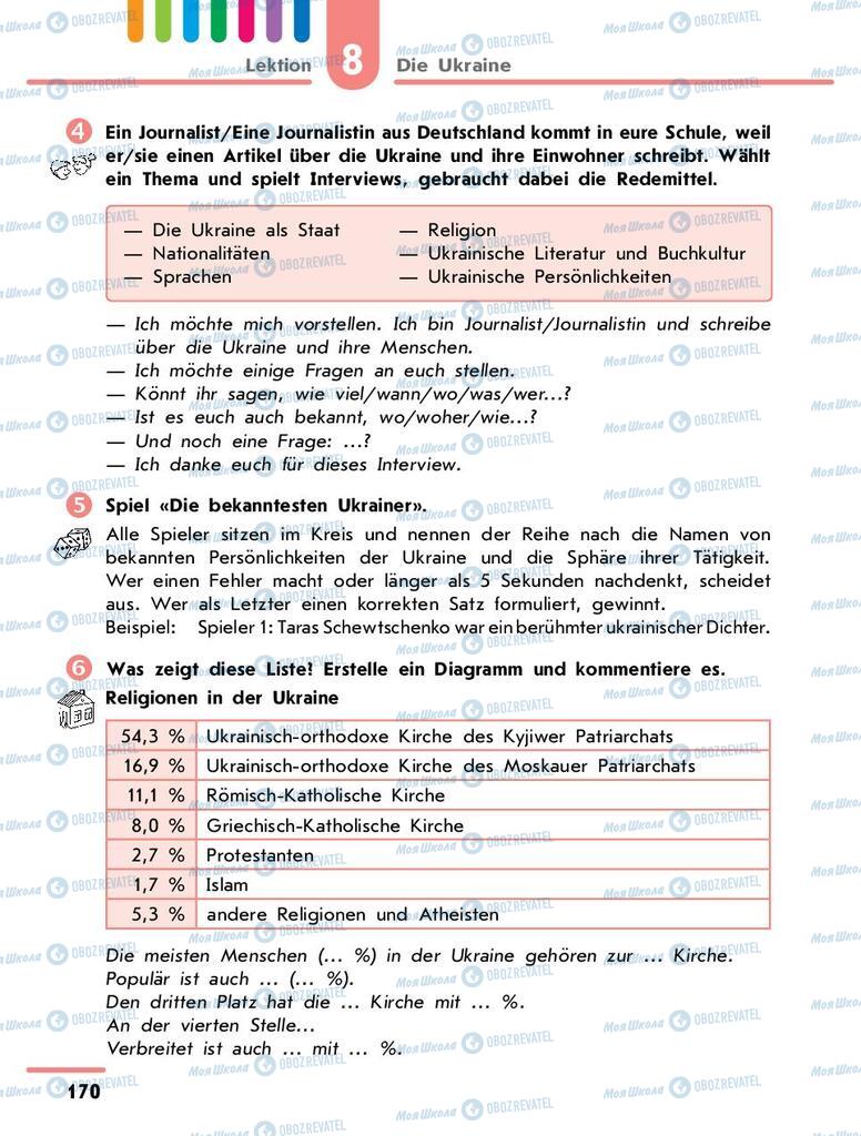 Підручники Німецька мова 9 клас сторінка 170