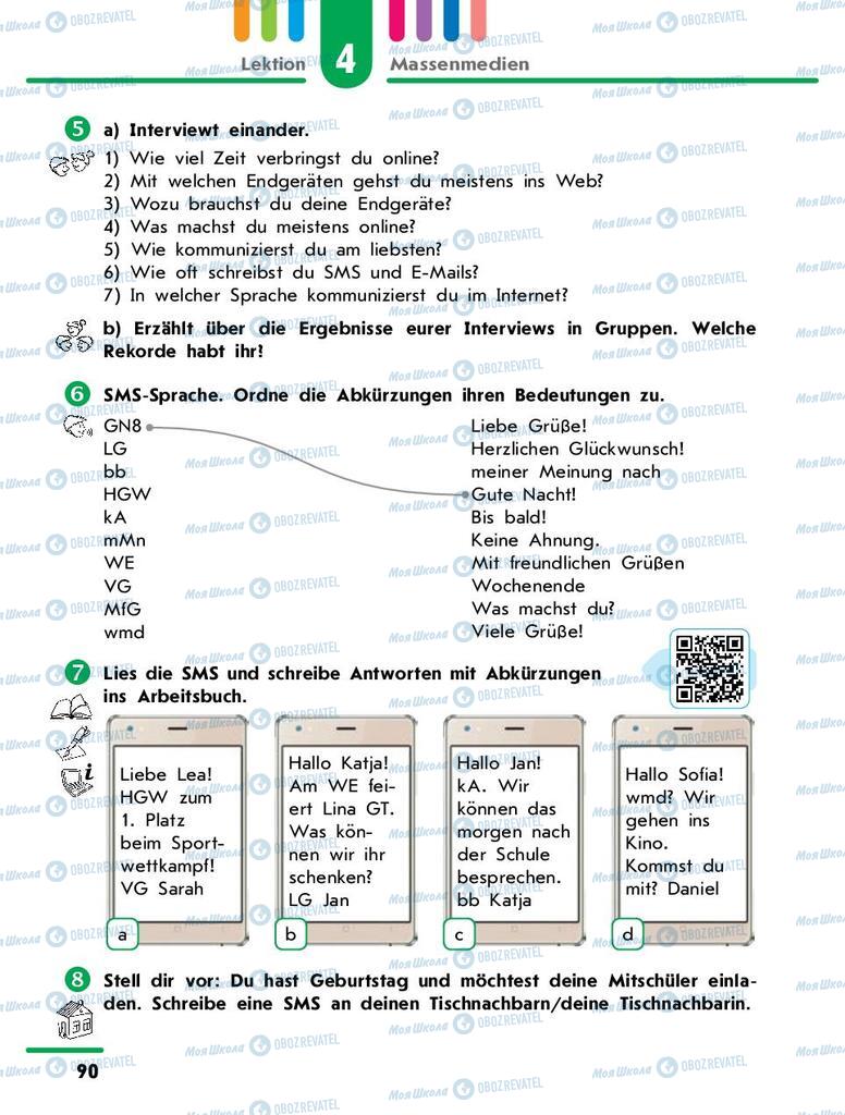 Підручники Німецька мова 9 клас сторінка 90