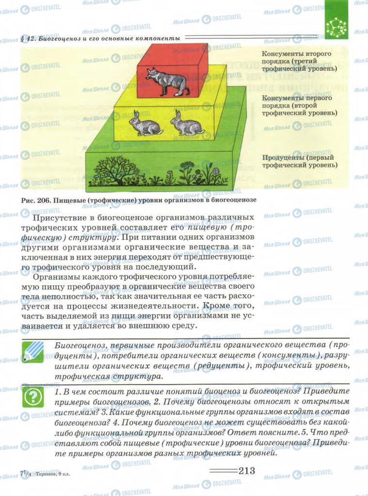 Учебники Биология 9 класс страница  213