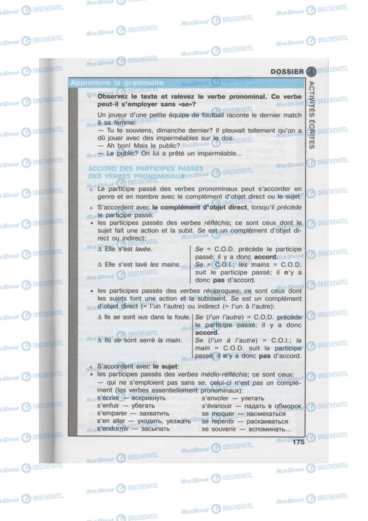 Підручники Французька мова 10 клас сторінка  175