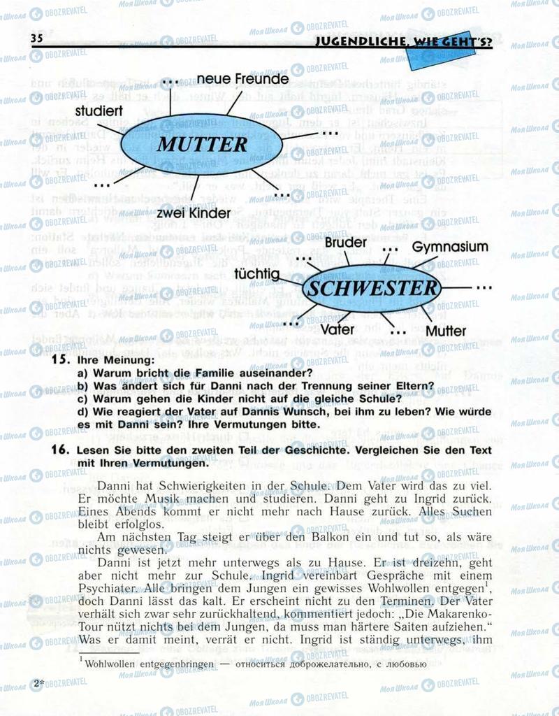 Підручники Німецька мова 10 клас сторінка  35