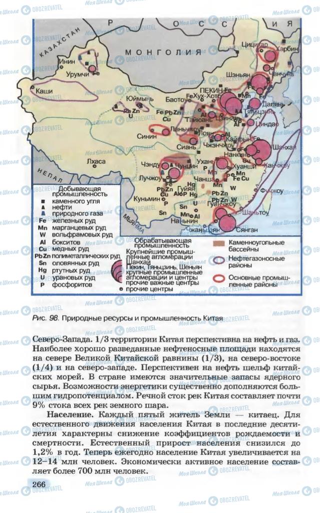 Підручники Географія 10 клас сторінка 266