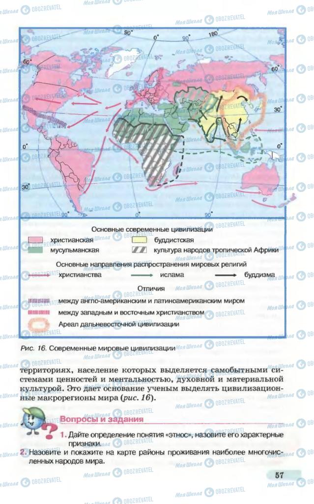 Підручники Географія 10 клас сторінка 57