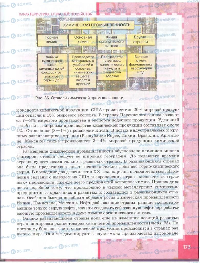 Підручники Географія 10 клас сторінка  173