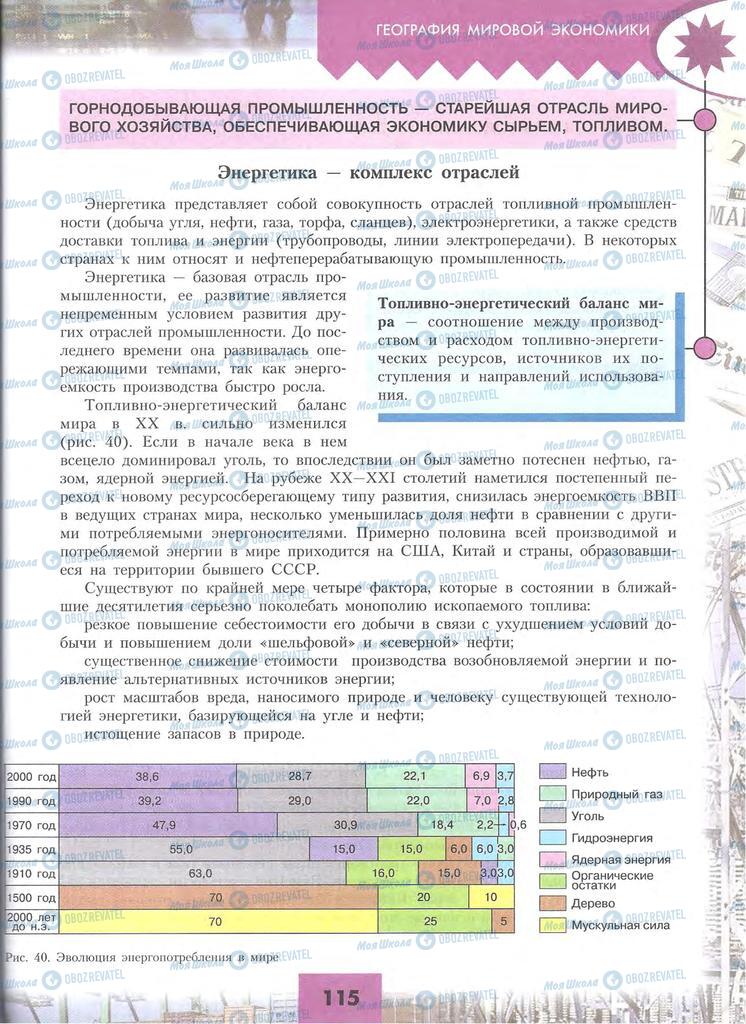 Учебники География 10 класс страница 115