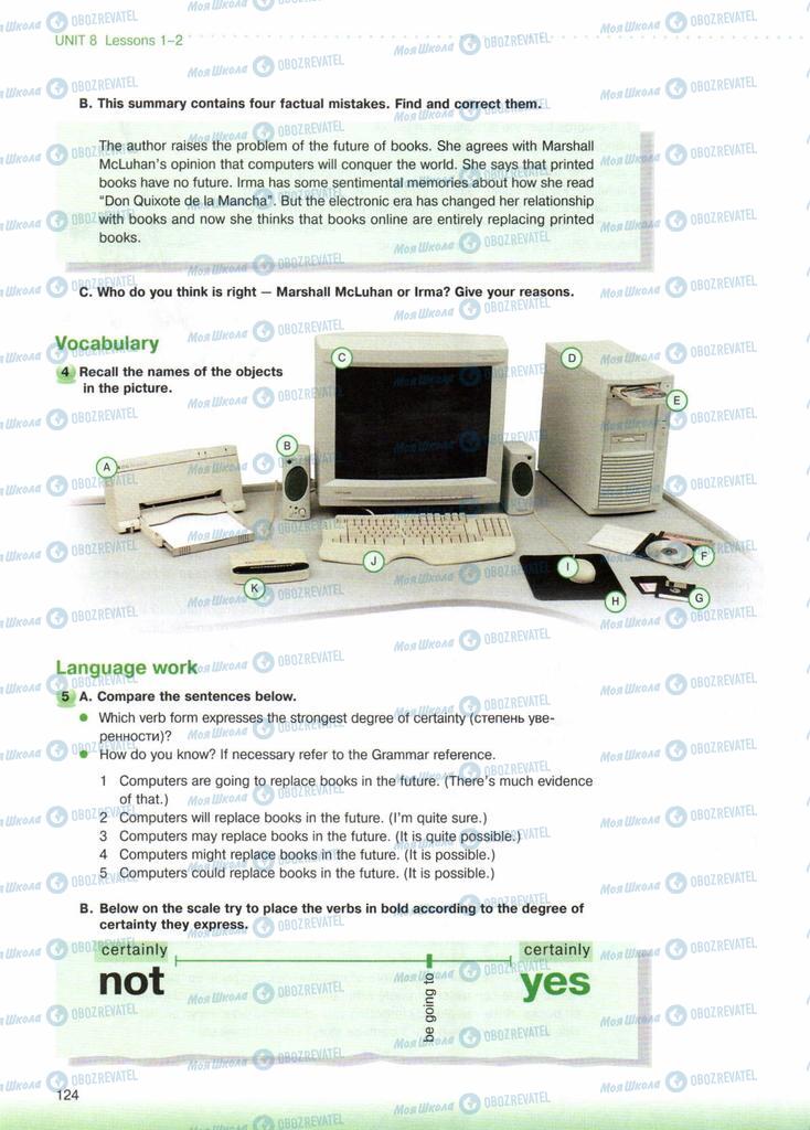 Підручники Англійська мова 10 клас сторінка  124
