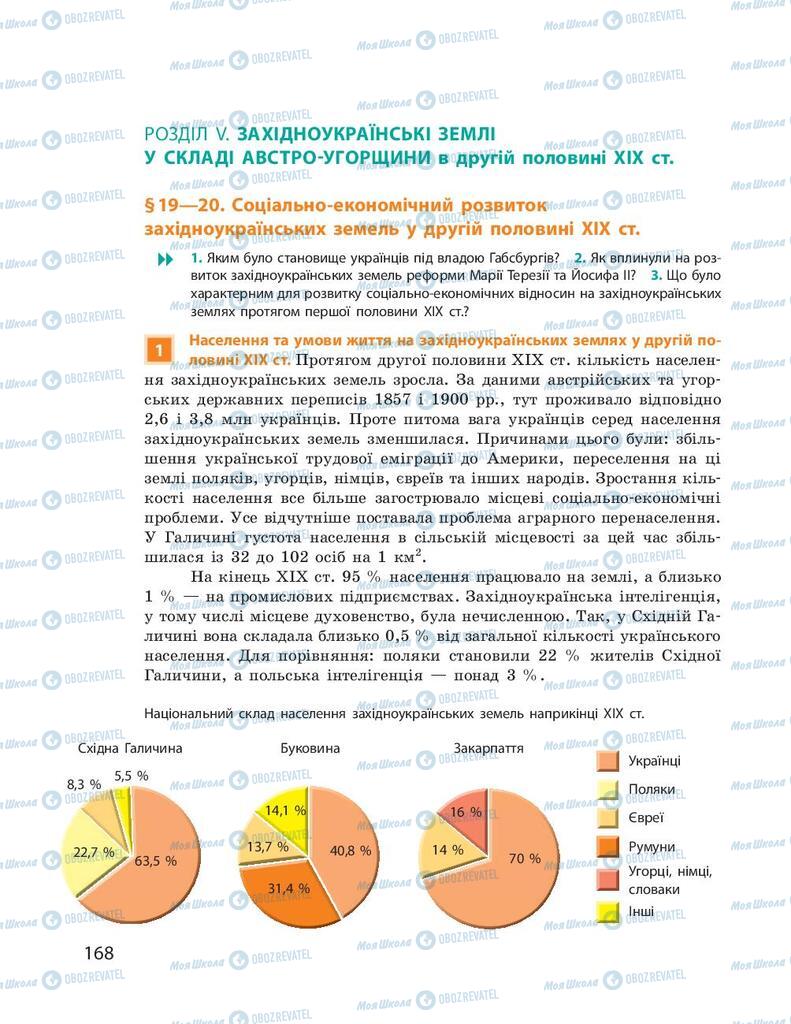 Підручники Історія України 9 клас сторінка  168