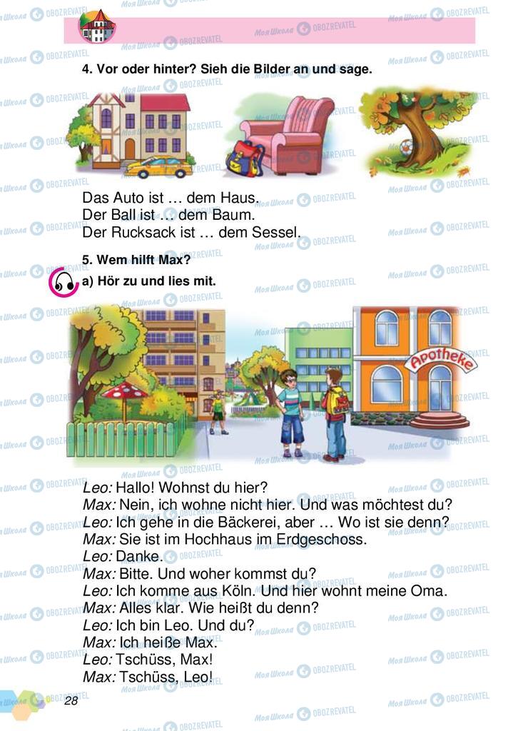 Підручники Німецька мова 2 клас сторінка 28