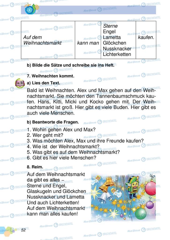 Підручники Німецька мова 2 клас сторінка 52