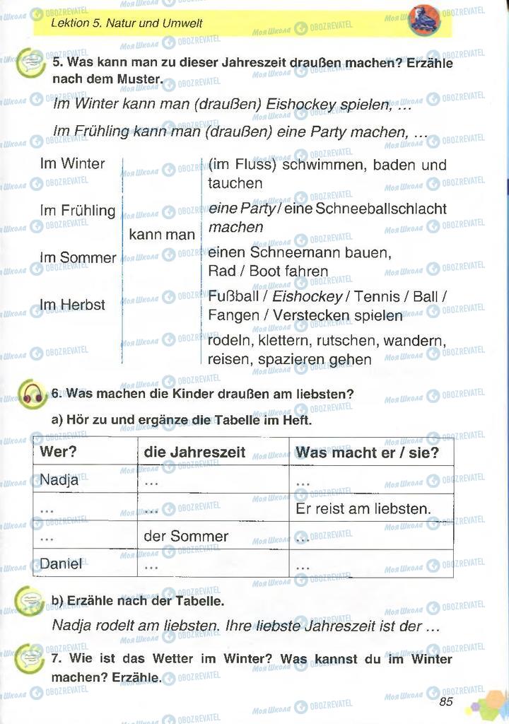 Підручники Німецька мова 2 клас сторінка  85