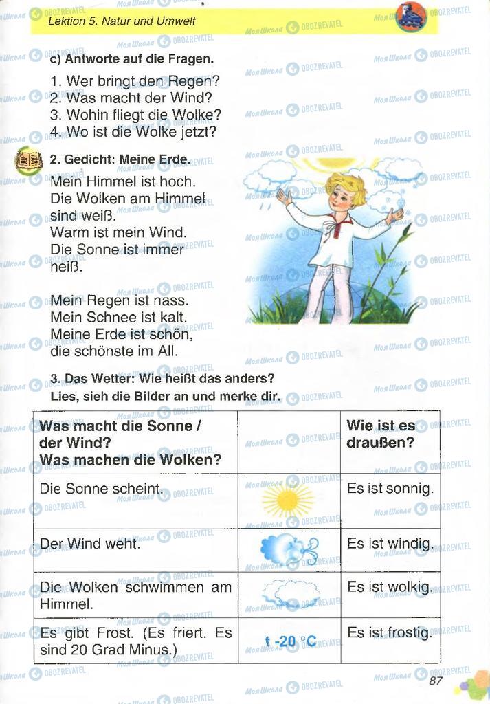 Підручники Німецька мова 2 клас сторінка 87