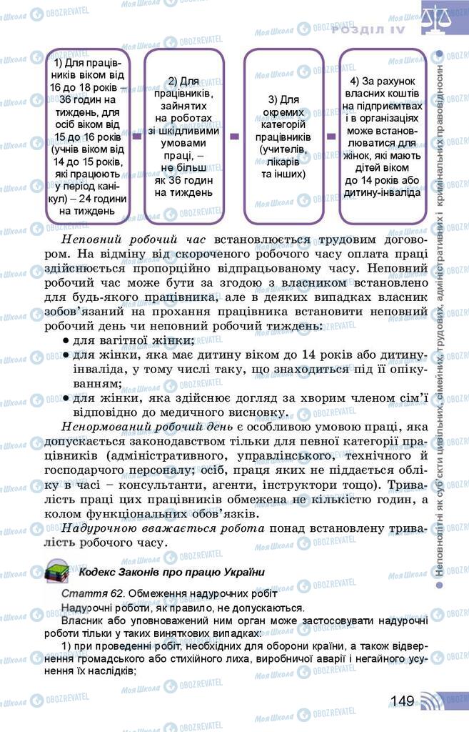 Підручники Правознавство 9 клас сторінка 149