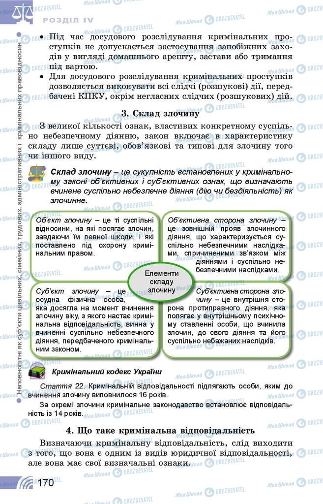 Підручники Правознавство 9 клас сторінка 170