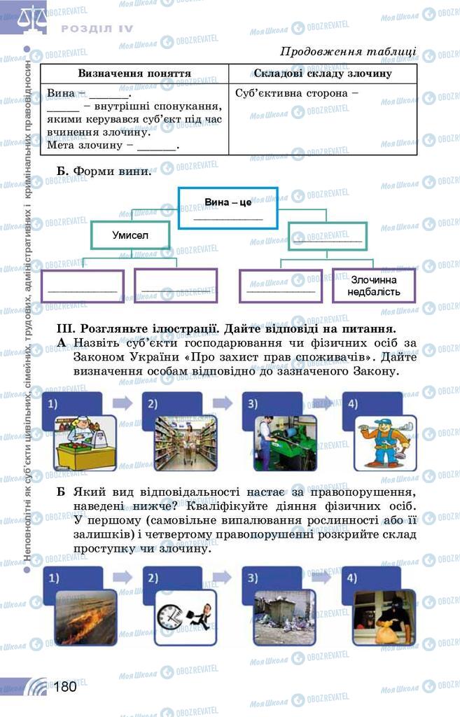 Підручники Правознавство 9 клас сторінка 180