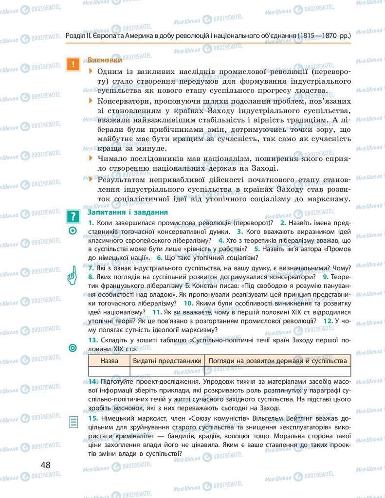 Учебники Всемирная история 9 класс страница 48