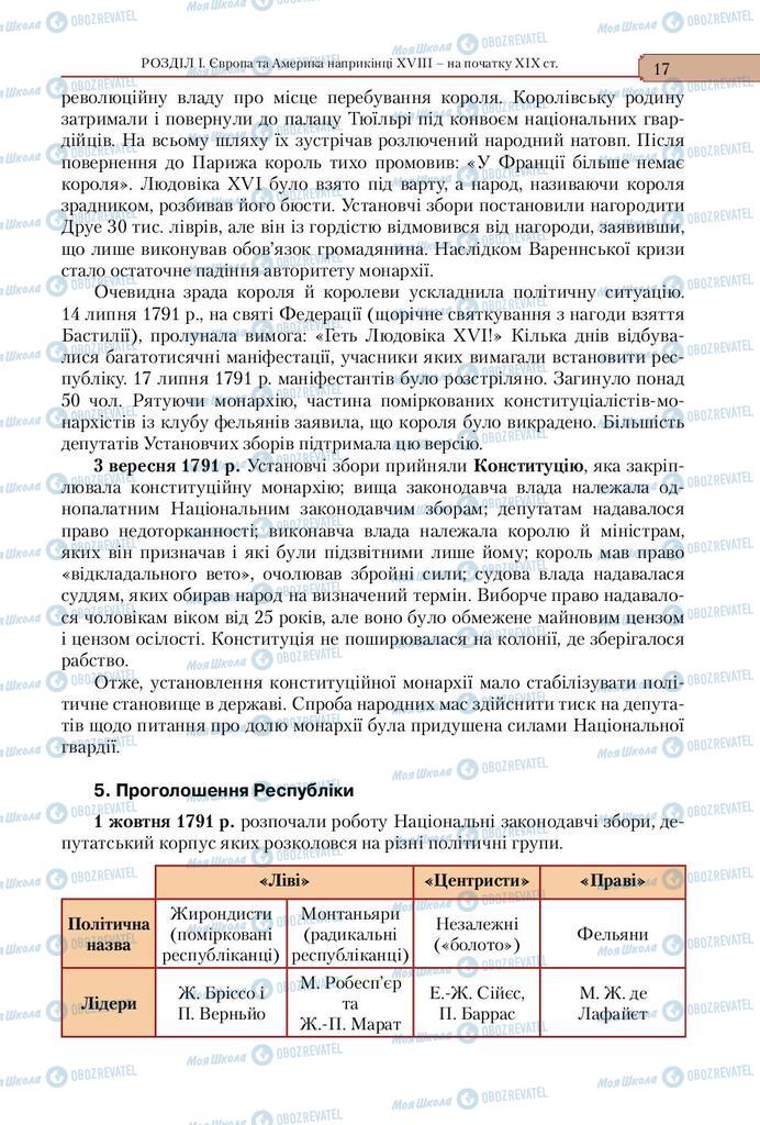 Підручники Всесвітня історія 9 клас сторінка 17