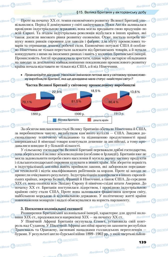 Підручники Всесвітня історія 9 клас сторінка 139