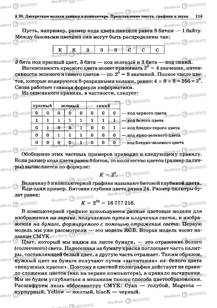 Підручники Інформатика 10 клас сторінка 115