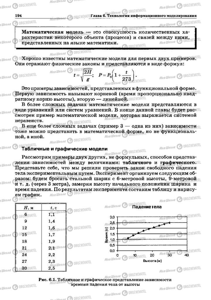 Учебники Информатика 10 класс страница 194