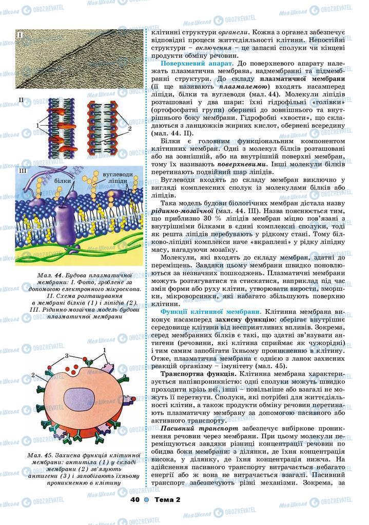 Підручники Біологія 9 клас сторінка 40