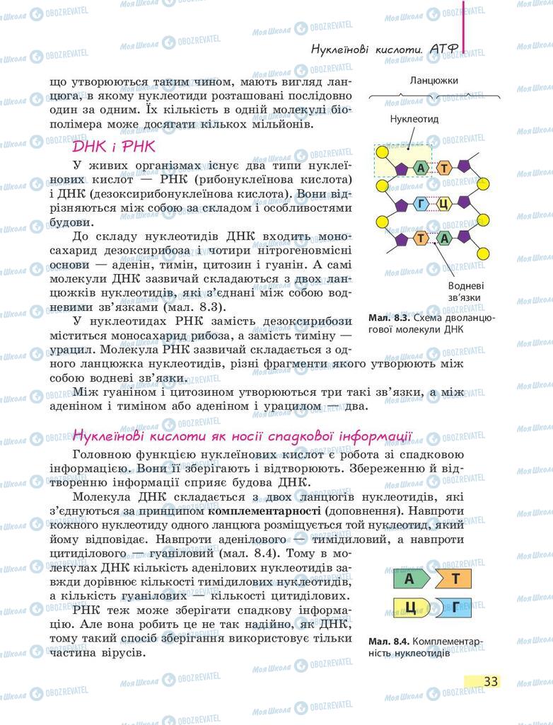 Підручники Біологія 9 клас сторінка 33