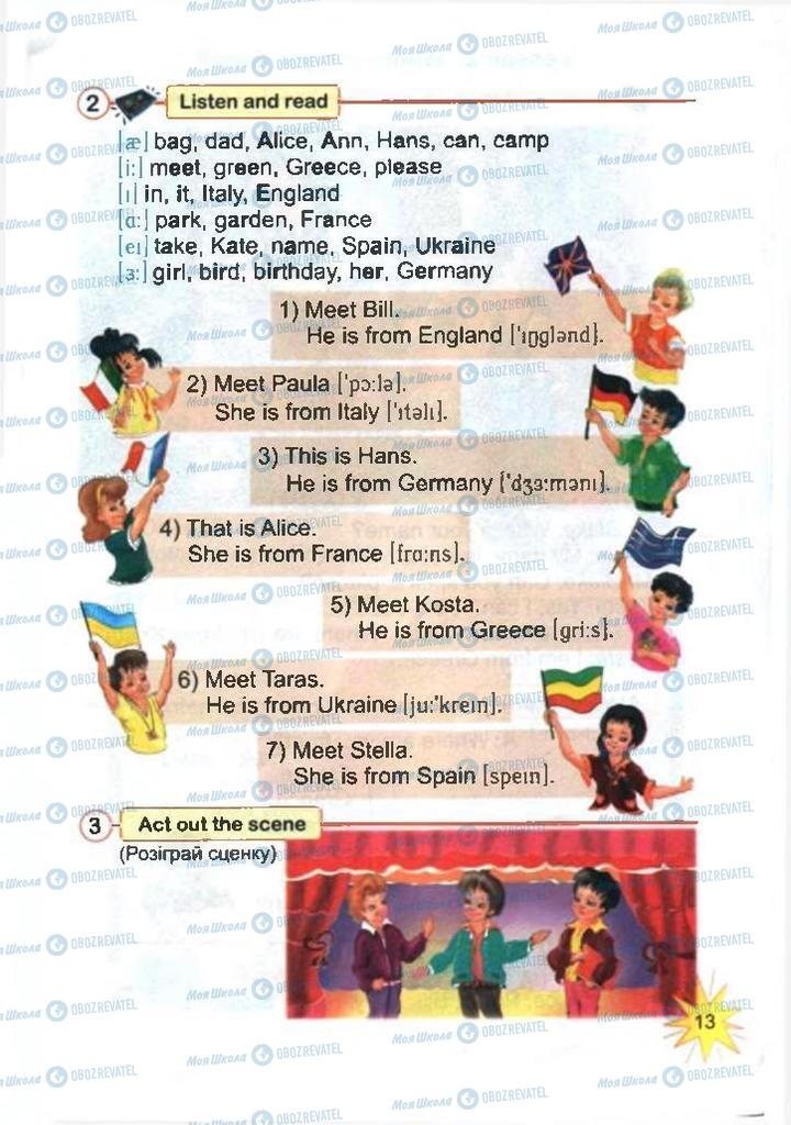 Учебники Английский язык 3 класс страница  13