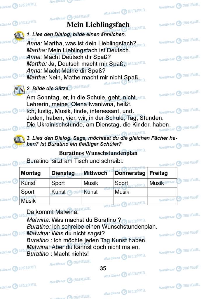 Учебники Немецкий язык 3 класс страница 35