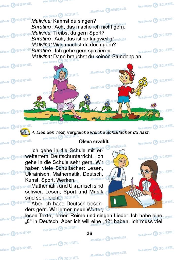 Підручники Німецька мова 3 клас сторінка 36
