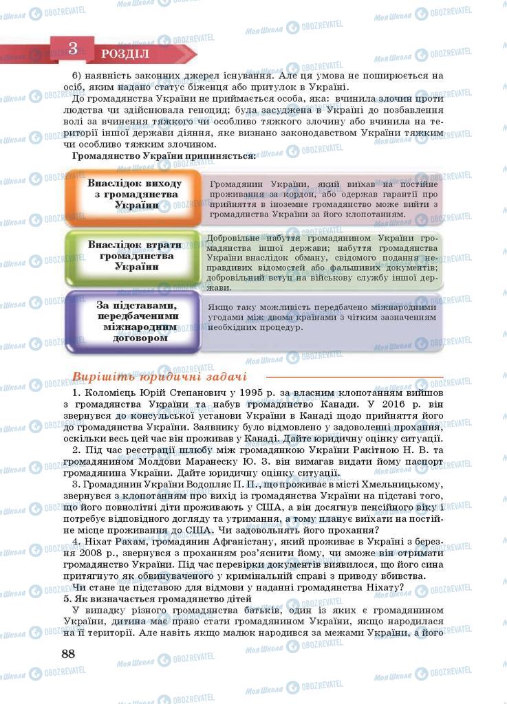 Підручники Правознавство 9 клас сторінка 88