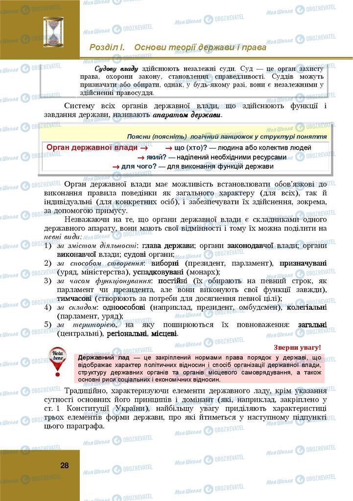 Підручники Правознавство 9 клас сторінка 28