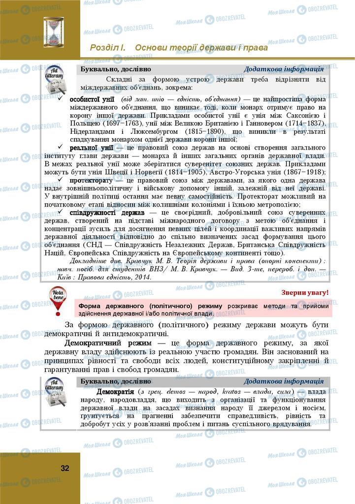 Підручники Правознавство 9 клас сторінка 32