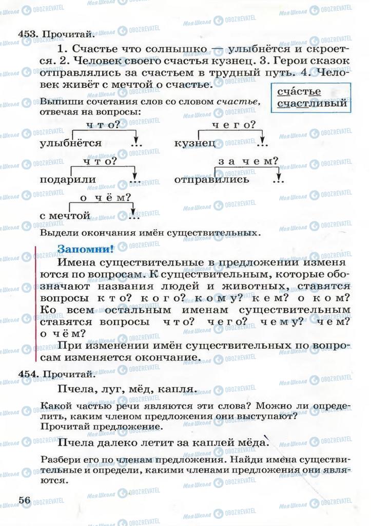 Учебники Русский язык 3 класс страница 56