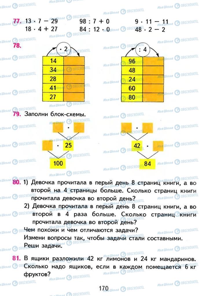 Учебники Математика 3 класс страница 170