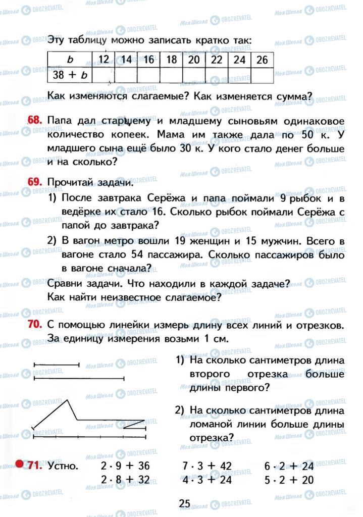 Підручники Математика 3 клас сторінка 25