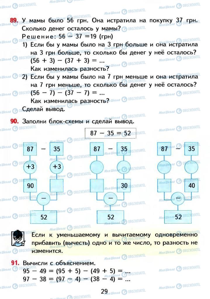 Учебники Математика 3 класс страница 29