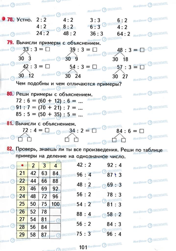 Учебники Математика 3 класс страница 101