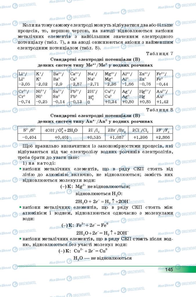 Учебники Химия 9 класс страница 145