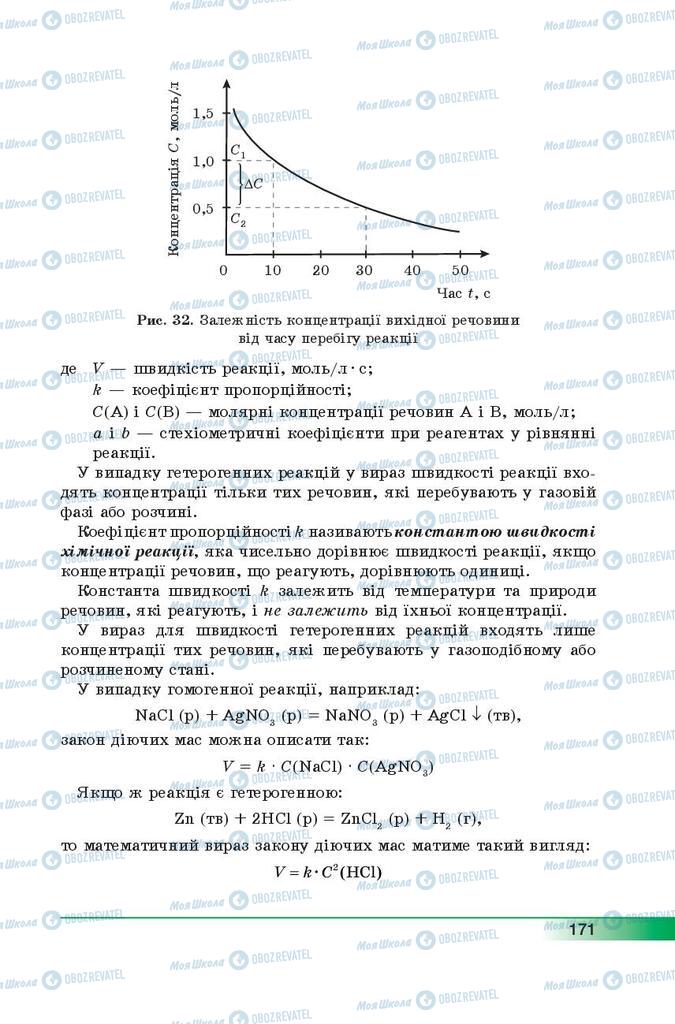 Підручники Хімія 9 клас сторінка 171