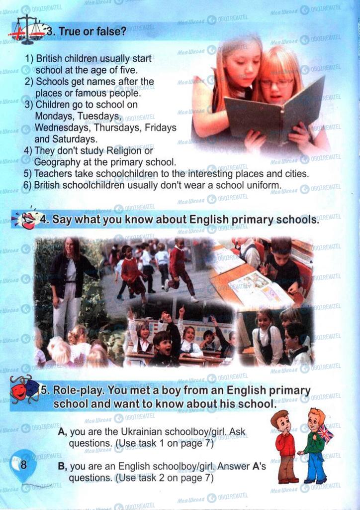 Учебники Английский язык 4 класс страница 8