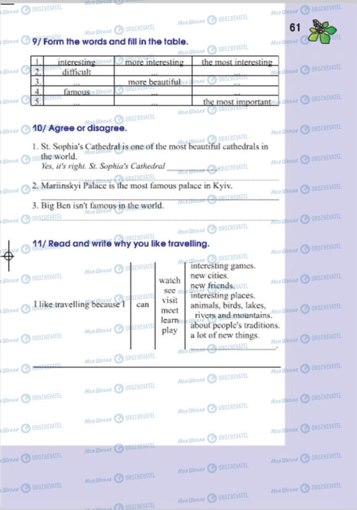 Підручники Англійська мова 4 клас сторінка 61
