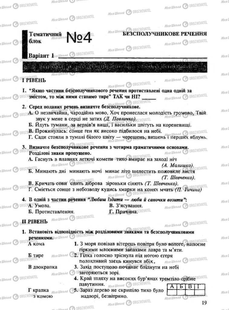 Підручники Українська мова 9 клас сторінка  19