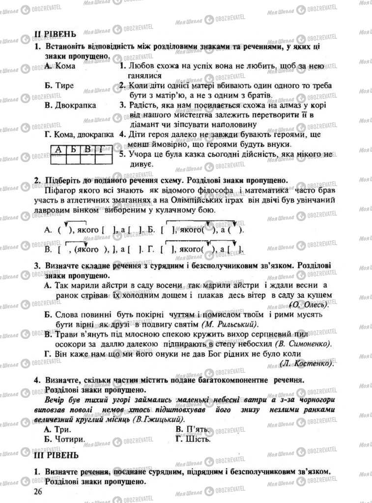 Учебники Укр мова 9 класс страница  26
