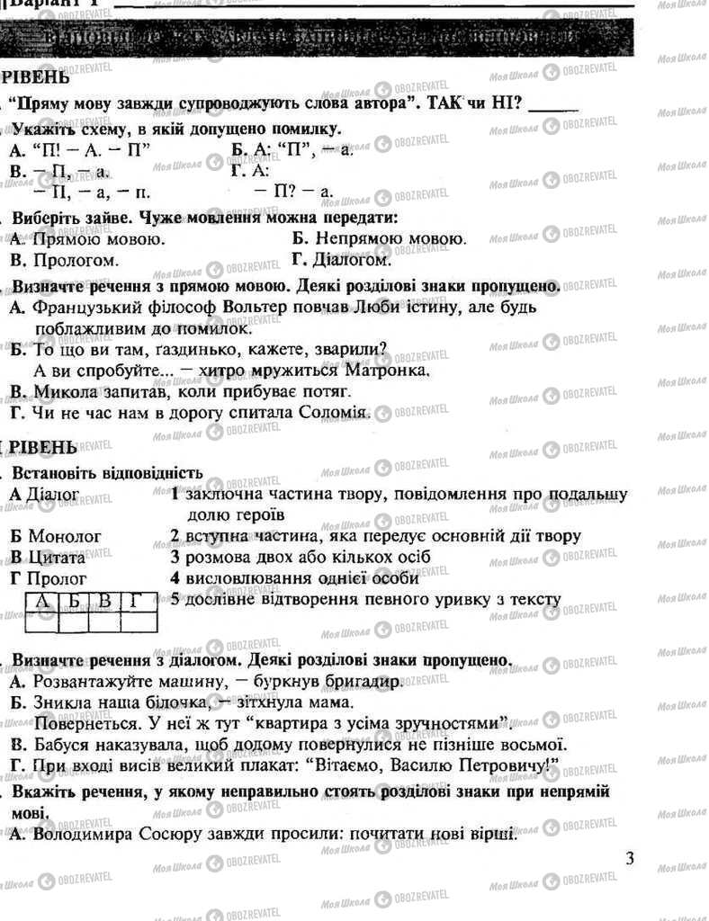 Підручники Українська мова 9 клас сторінка 3