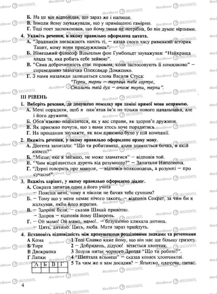 Підручники Українська мова 9 клас сторінка  4